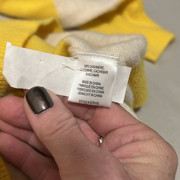 Minnie Rose Cashmere Stripe Happy Face Sweater Size XS - Picture 9 of 10